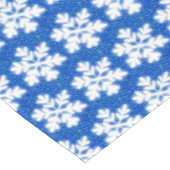 Sprankelende witte sneeuwvlokken blauwe achtergron korte tafelloper (Hoek)