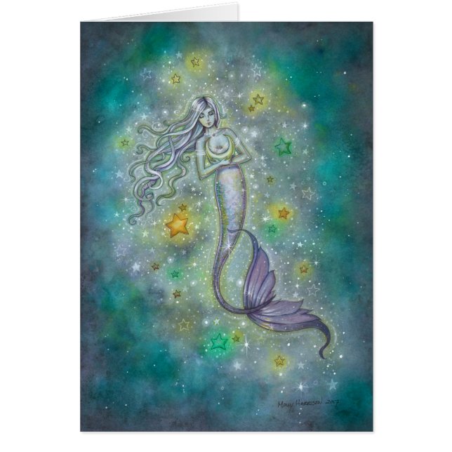 Sprankelende Zee Zeemeermin Fantasie Kunst (Voorkant)