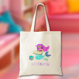 Sprankelende Zeemeermin Leest Bibliotheekboeken Ki Tote Bag