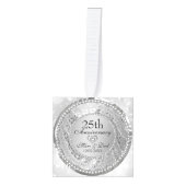 Sprankelende zilveren achtergrond en hart decoratie (Voorkant)