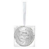 Sprankelende zilveren achtergrond en hart decoratie (Rechts)