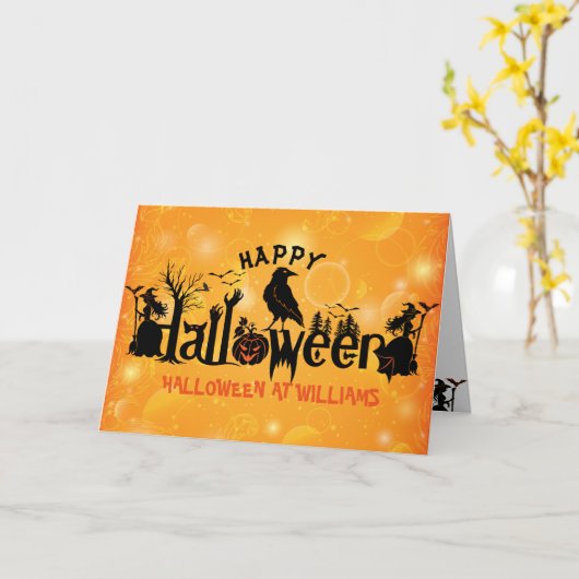 Spraoky Happy Halloween Concept Design Kaart (Gele Bloem)