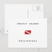 Spratly Islands Philippines Scuba Dive Flag Briefkaart (Voorkant / Achterkant)