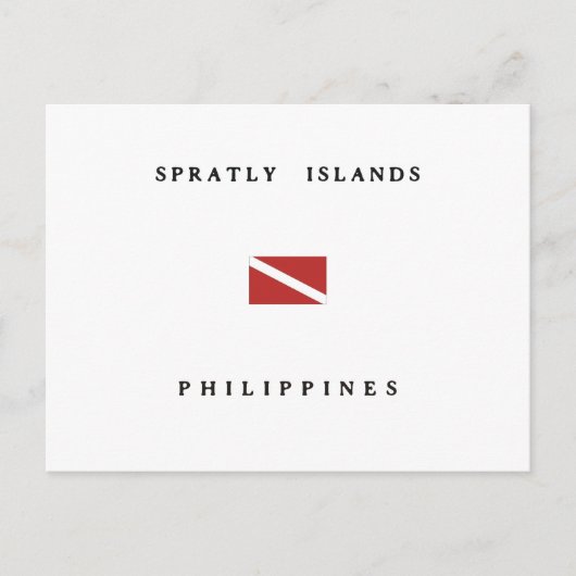 Spratly Islands Philippines Scuba Dive Flag Briefkaart (Voorkant)