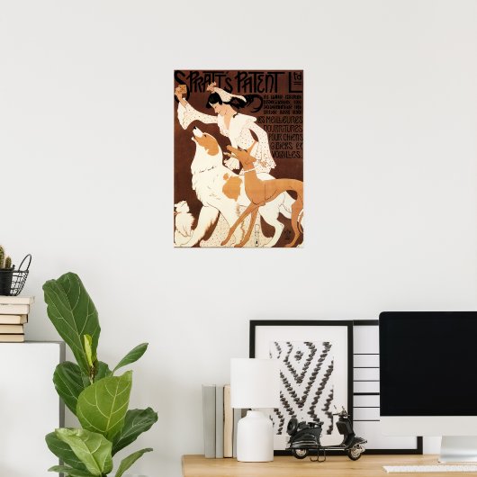 SPRATT'S PATENT Dog Food Frans Art Deco Poster (Thuiskantoor)