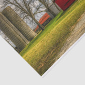 Sprawling Georgia Red Barns en Silos Tissuepapier (Detail)