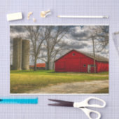 Sprawling Georgia Red Barns en Silos Tissuepapier (Craft)