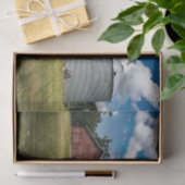 Sprawling Rode Paardenschuur en Enorme Graansilo Tissuepapier (Geschenk)