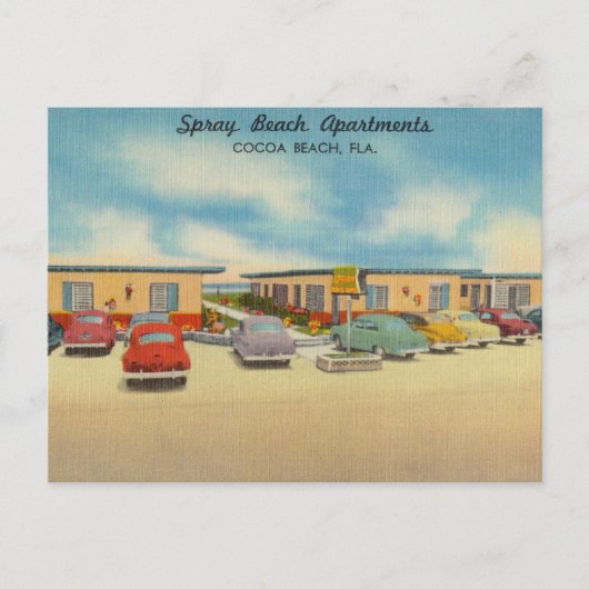 Spray Beach Apartments, Cocoa Beach, Florida Briefkaart (Voorkant)