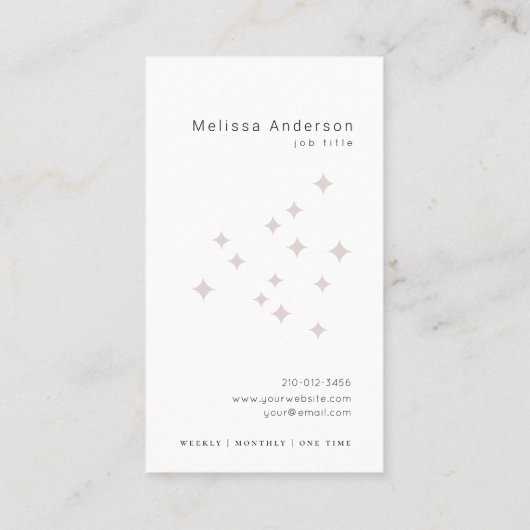 Spray Bottle & Bucket Cleaning Service Maid Busine Visitekaartje (Achterkant)