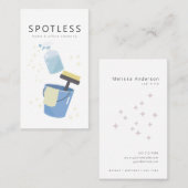 Spray Bottle & Bucket Cleaning Service Maid Busine Visitekaartje (Voorkant / Achterkant)