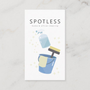 Spray Bottle & Bucket Cleaning Service Maid Busine Visitekaartje