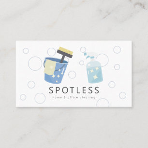 Spray Bottle & Bucket Cleaning Service Maid Busine Visitekaartje
