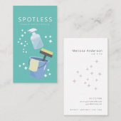 Spray Bottle & Bucket Cleaning Service Maid Visitekaartje (Voorkant / Achterkant)
