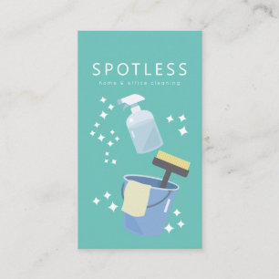 Spray Bottle & Bucket Cleaning Service Maid Visitekaartje