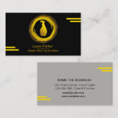 Spray Bottle Cleaning Service Home Gold Visitekaartje (Voorkant / Achterkant)