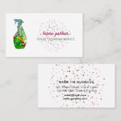 Spray Bottle Floral Cleaning Service Garden Visitekaartje (Voorkant / Achterkant)