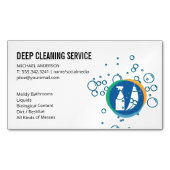 Spray Broom reinigen | Zeepbellen Magnetisch Visitekaartje (Voorkant)