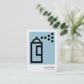 Spray Can - Black on Blue (9dc6d8) Visitekaartje (Staand voorkant)