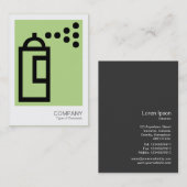 Spray Can - Black on Green b8da89 Visitekaartje (Voorkant / Achterkant)