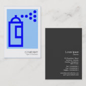 Spray Can - Blauw op Lt Blue 99CCFF Visitekaartje (Voorkant / Achterkant)