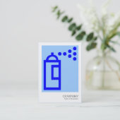 Spray Can - Blauw op Lt Blue 99CCFF Visitekaartje (Staand voorkant)