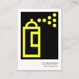 Spray Can - Geel op zwart Visitekaartje