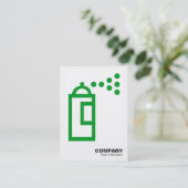 Spray Can - Grass Green on White Visitekaartje (Staand voorkant)