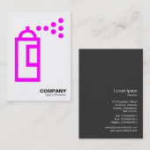 Spray Can - Magenta on White Visitekaartje (Voorkant / Achterkant)