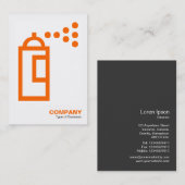 Spray Can - Oranje op wit Visitekaartje (Voorkant / Achterkant)
