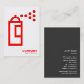 Spray Can - Rood op wit Visitekaartje (Voorkant / Achterkant)