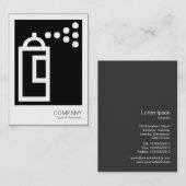 Spray Can - White on Black Visitekaartje (Voorkant / Achterkant)