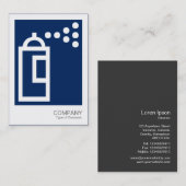 Spray Can - White on Dark Blue 00255e Visitekaartje (Voorkant / Achterkant)