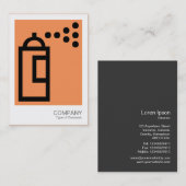 Spray Can - Zwart op Oranje f79256 Visitekaartje (Voorkant / Achterkant)