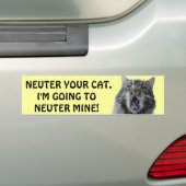 Spray en Neuter je kat. Geschokt Kat Bumpersticker (Op auto)