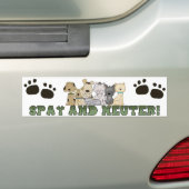 Spray en Neuter uw huisdieren Bumpersticker (Op auto)