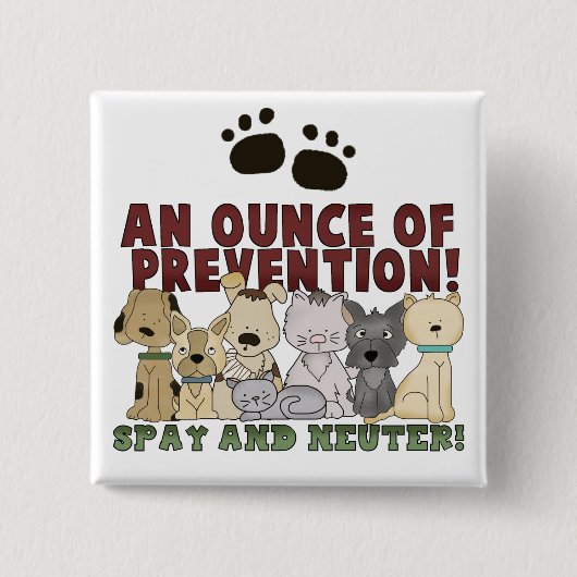 Spray en Neuter uw huisdieren Button (Voorkant)