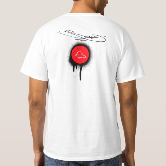 Spray Face Paars T-shirt (Achterkant)