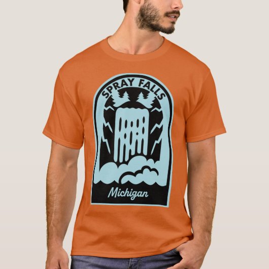 Spray Falls Michigan Oversized T-shirt (Voorkant)