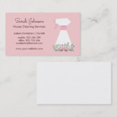Spray Fles Floral Cleaning Service Roze Visitekaartje (Voorkant / Achterkant)