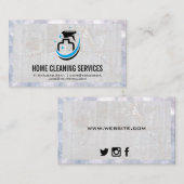 Spray Fles Logo | Marmer en Boke Visitekaartje (Voorkant / Achterkant)