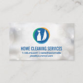 Spray Fles Logo | Schoonmaak met ontlasting Visitekaartje (Voorkant)