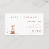 Spray Fles Professional Maid & House Cleaning Visitekaartje (Achterkant)