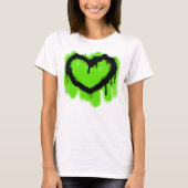 Spray geschilderd hart t-shirt (Voorkant)
