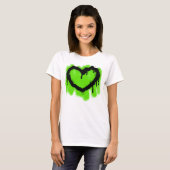 Spray geschilderd hart t-shirt (Voorkant volledig)