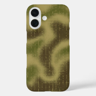 Spray geschilderde tactische camo patroon groen iPhone 16 hoesje