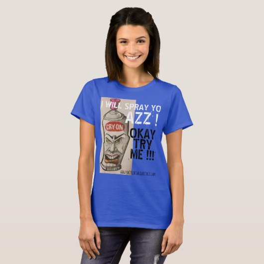 SPRAY KAN 1 BLAUW T-SHIRT (Voorkant volledig)