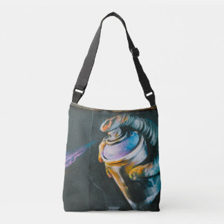 Spray kan graffiti kunstmuurschildering crossbody tas