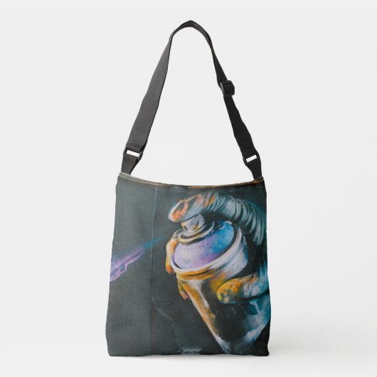 Spray kan graffiti kunstmuurschildering crossbody tas (Voorkant)