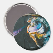 Spray kan graffiti kunstmuurschildering magneet (Voorkant / Achterkant)